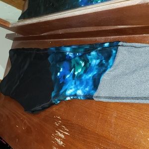 Multi color workout leggings.